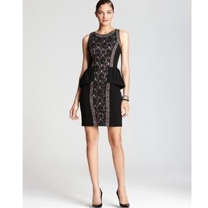 BCBG Maxeria Lilou Peplum Lace Dress Size 4